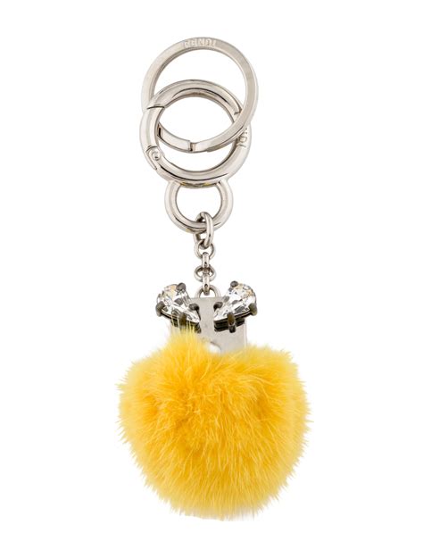 fur keychain fendi|Fendi keychain resale.